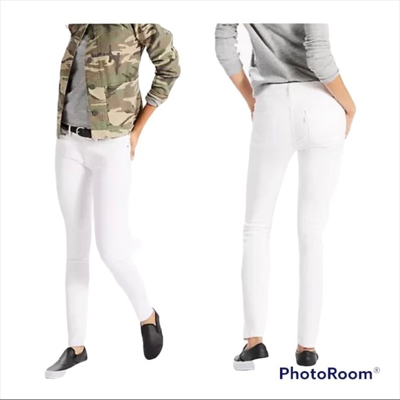 Levi's Denim - LEVI'S x REVOLVE White 711 Skinny Jeans Mid Rise Size 28